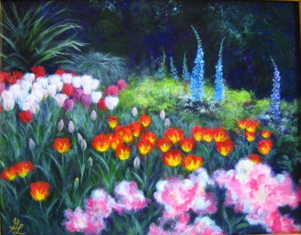 Flowers at Dusk-Sold